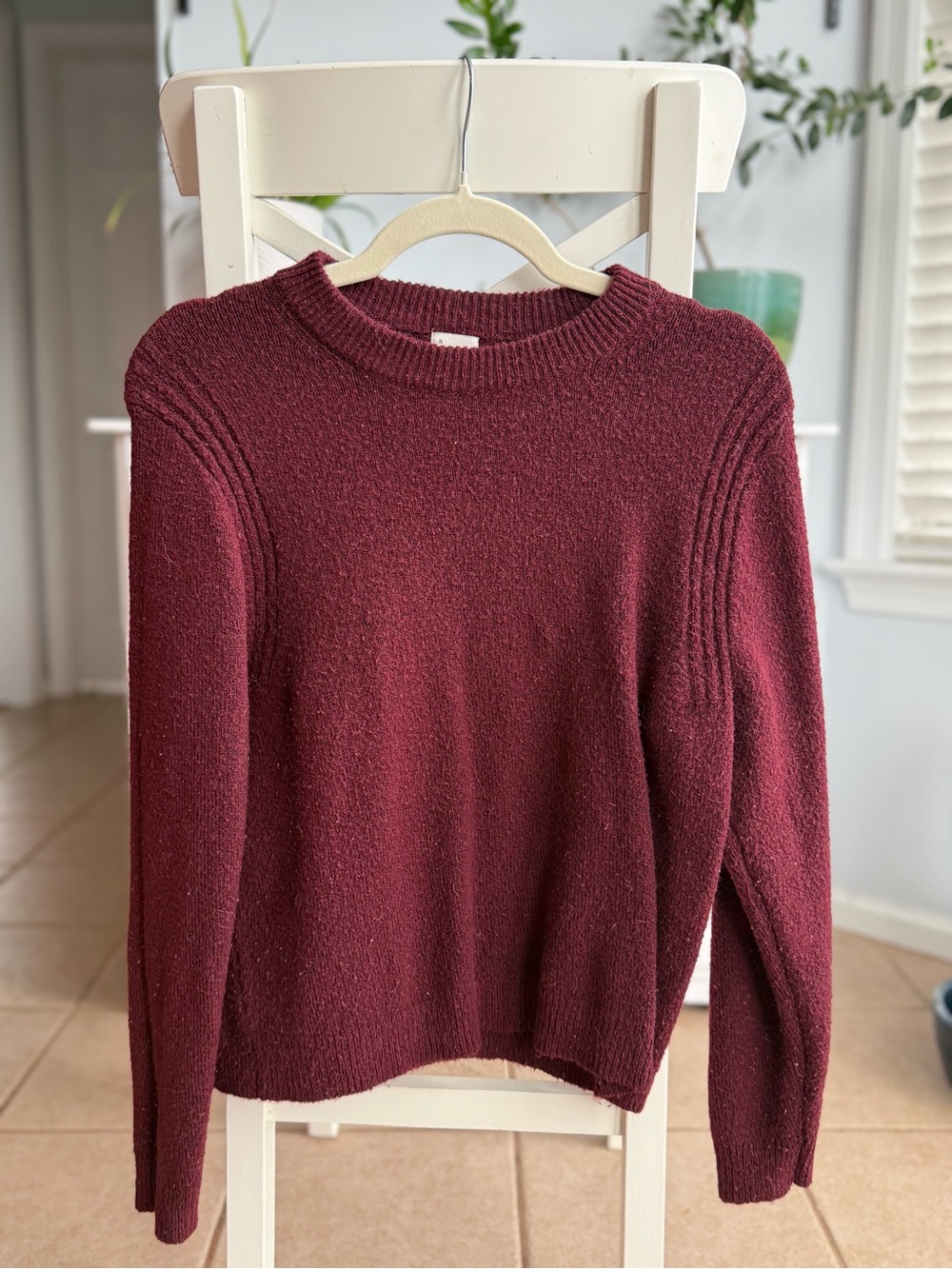 a new day Burgundy Crewneck Sweater